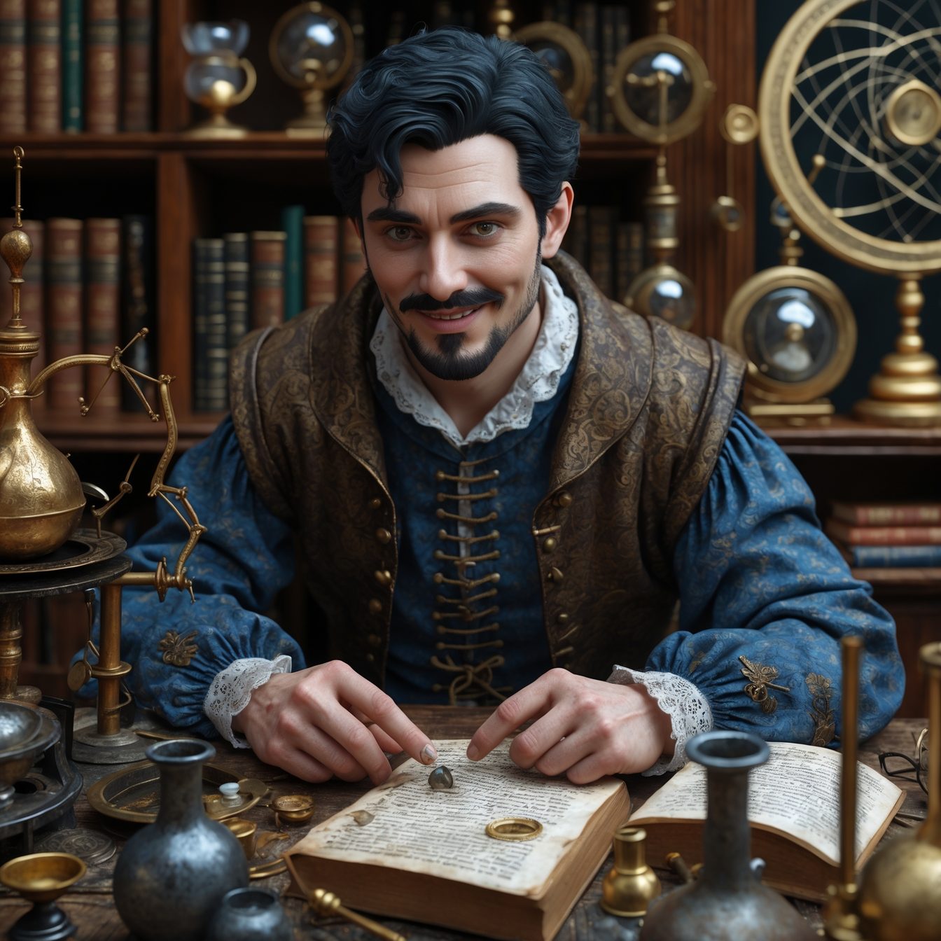 John Dee in his study